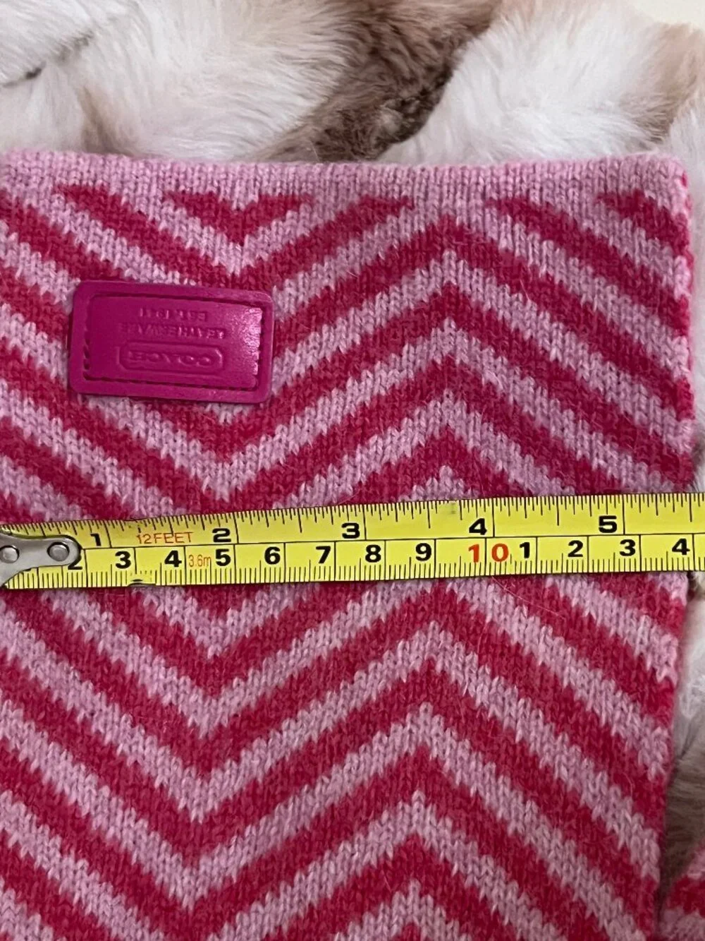 Like new! COACH Pink Winter Scarf